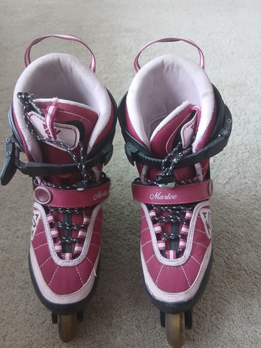Pink line skates size - in,