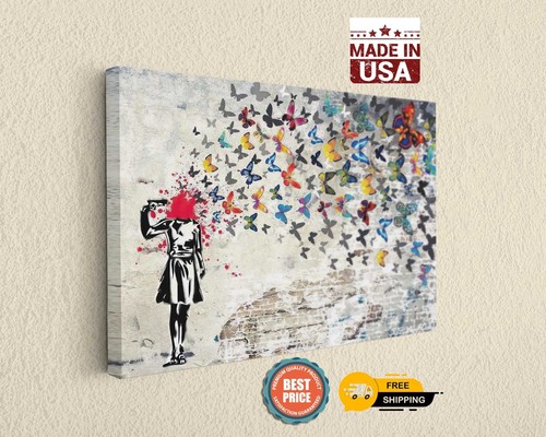 Banksy butterfly print urban - banksy,