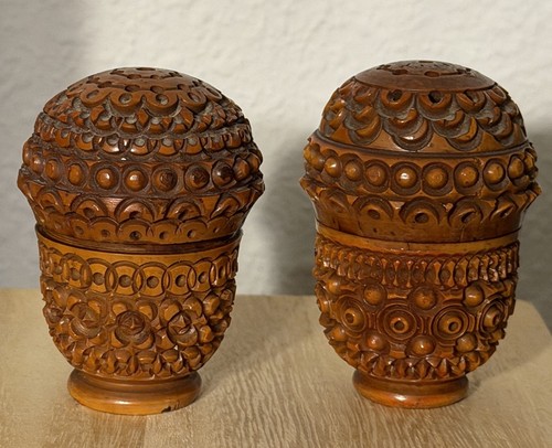 Rare antique carved coquilla - antique,