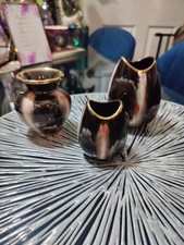 Bay Keramik West Germany Drip Glaze Pottery Vases Mid Century