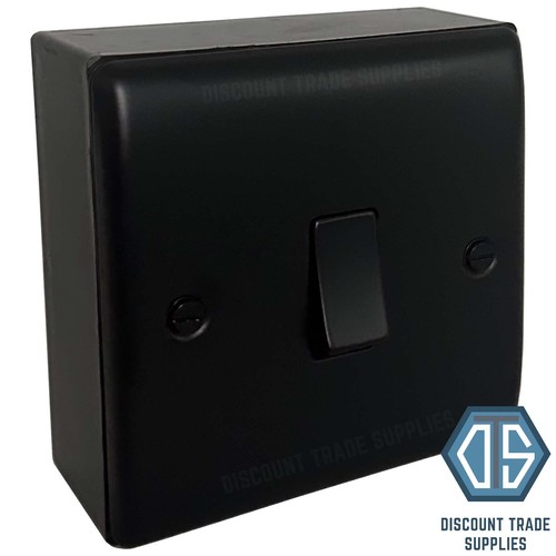Matt black switches sockets - matt,