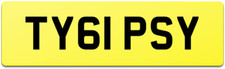 GIPSY CAR REG NUMBER PLATE