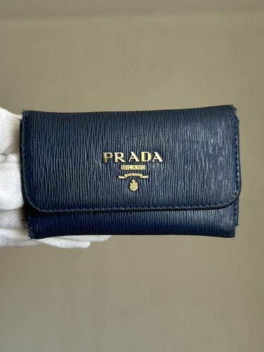 Prada blue saffiano leather - prada,