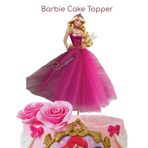 Barbie dress cake topper girl - dress,