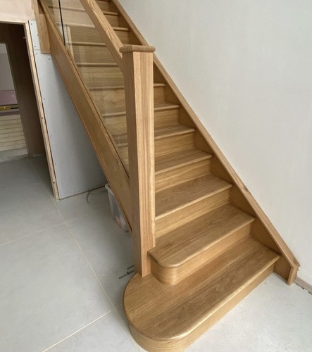 Staircase glass balustrade oak - balustrade,