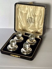 Set Of 4 Silver George V Menu