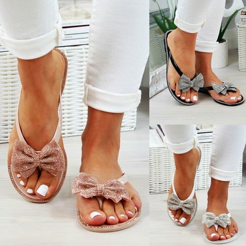 Womens diamante flat - womens,