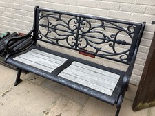Garden Bench.heavy Cast Iron With Solid Oak Seating Slats