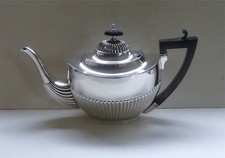 Large Antique Sterling Silver Teapot, Birmingham 1914, by T H Hazlewood