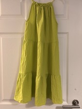 Girls Primark Lime Green Summer Dress Age 12-13 Years VGC