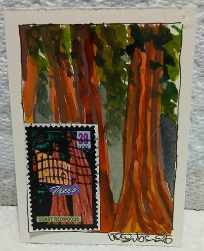 Postal whimsy aceo - ooak, –