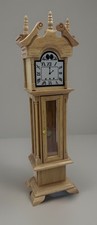 Dolls house furniture pine grandfather clock in 1/12th Scale. 