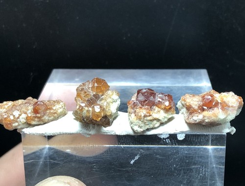 Hessonite garnet crystals with - garnet,