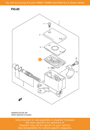 Suzuki diaphragm 59667 49460 - suzuki, 59667-49460