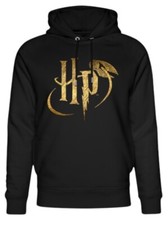 BRAND NEW LADIES HARRY POTTER BLACK LONGLINE HOODY 8-18