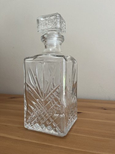 Clear glass square geometric - square,