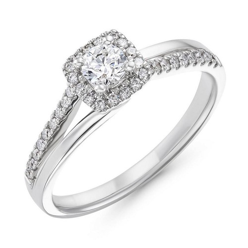 Princess cut 18ct - 18ct, white