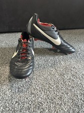 Rare Nike Tiempo Legend IV SG Football Boots Size Uk 9 Black Red Elite Leather