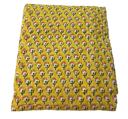 Indian kantha quilt bedspread - kantha,