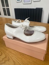 Bloch Girls Tap Shoes White Size 11 Excellent Condition With Box
