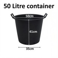 50 Litre Plant Pot With Handles Heavy Duty 50L Tree Big Large Plastic Pots Shrub