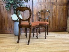 Pair of Antique Balloon Back