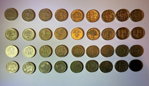 36x coins 1983 2015 - 36x, £1