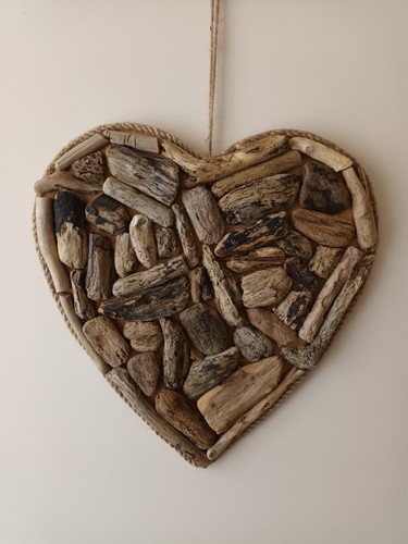 Driftwood handmade heart wall - heart,