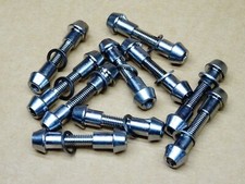 10 x Vintage Retro Bike Stainless Steel Seat Post Clamp Bolts NOS