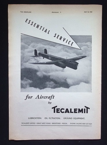 Original 1940 advert tecalemit - 1940,
