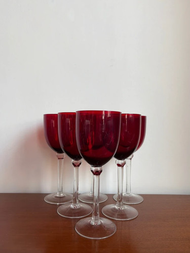 Vintage ruby red cranberry - 6x,