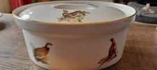 Apilco France Vintage Porcelain Lidded Casserole Dish Game Terrine