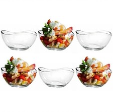 6X Prawn Cocktail Bowls Glass
