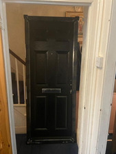 6 Panel Solid Composite Door -Black/White