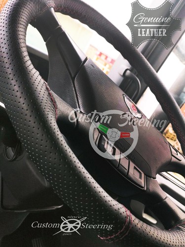 Black perforated leather - black,