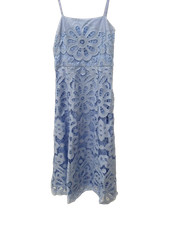 TEMPERLEY LONDON Ladies UK 8 Light Blue Guinevere Floral Strappy Dress BNWT 