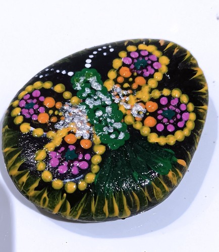 Hand painted stones pebbles - hand,