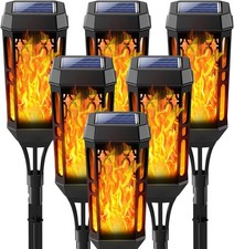 6x Solar Flame Lights LED