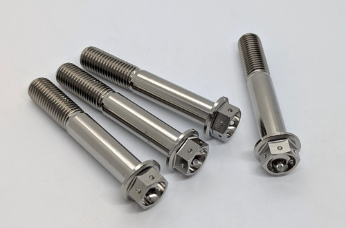 Titanium drilled hex - , flange