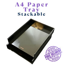 Desk Tray Organiser Black A4