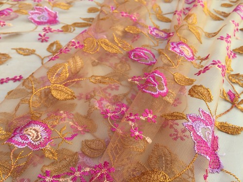 Embroidered french lace - embroidered,