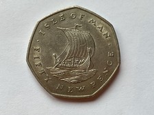 1971 Isle Of Man 50p Viking Ship