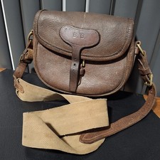 Vintage Leather Pigskin Small 50 Gun Cartridge Shoulder Bag.