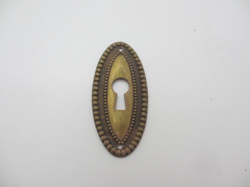 Antique brass door escutcheon - brass,