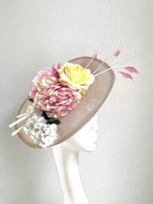 large ivory pink saucer disc