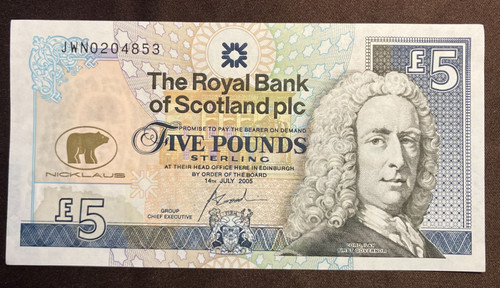 Jack nicklaus pound note - £5,