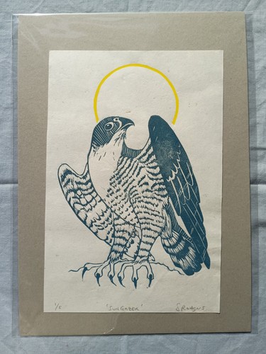 Original lino print - print,