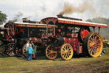 Postcard_ Burrell Showman's Engine 'William V', Foden Showmans Engine Prospector