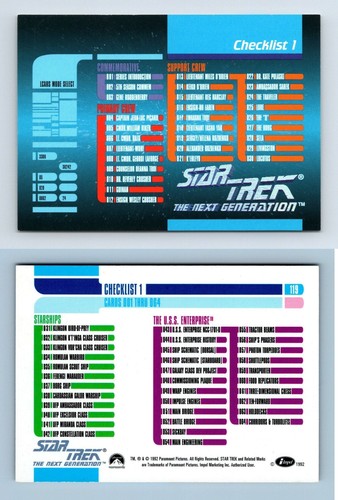 Checklist 119 star trek - 1, #119