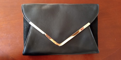 Black leather and suede - leather,